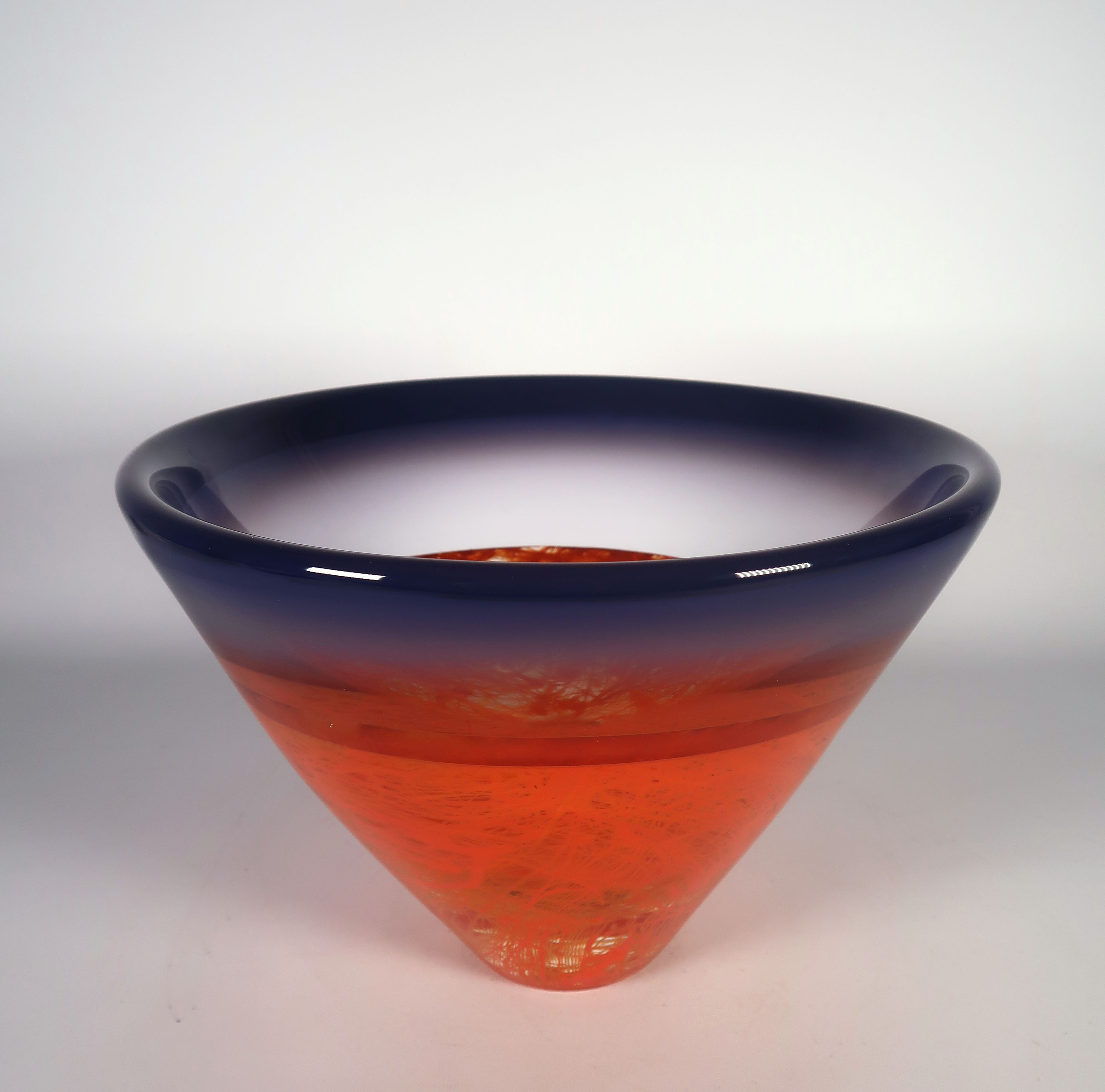 Willem Heesen - Glas, unica paars en oranje schaal kopen? Bied vanaf 300!