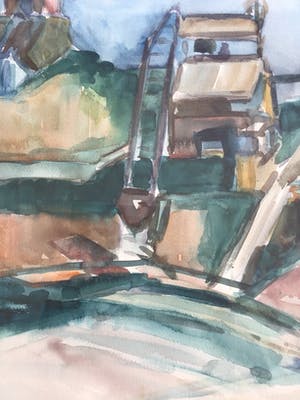 Jan Nolte - Italie, gesigneerd en ingelijste aquarel, unica kopen? Bied vanaf 25!