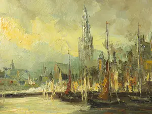 John Joseph Enneking - havengezicht in de stad kopen? Bied vanaf 499!