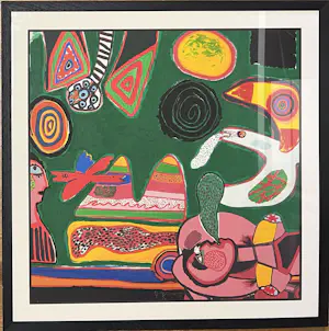 Corneille - Ingelijste litho Bain de Soleil / Zonnebaden, 1999 kopen? Bied vanaf 650!