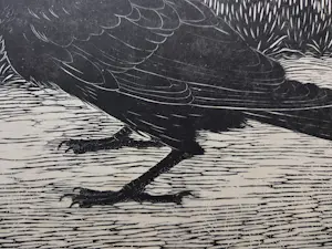 Jan Mankes - Schreeuwende kraai. Houtsnede uit Wendingen. kopen? Bied vanaf 225!