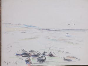 Buy Han Krug - Strandgezicht - Kleurtekening? Bid from 25!