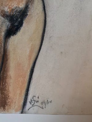 Niet of onleesbaar gesigneerd - Naakt Portret kopen? Bied vanaf 1!