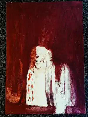 Luis Filcer - Grote Lithografie - "peinzende man" - potloodgesigneerd - oplage 100 verkocht voor € 50!