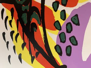 Anton Rooskens - kleurenzeefdruk - 'Printemps' - 1972 (GROOT FORMAAT) kopen? Bied vanaf 549!