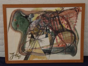 Joan Bakker - Compositie, 1971 - Aquarel op papier - BKR Rotterdam kopen? Bied vanaf 20!