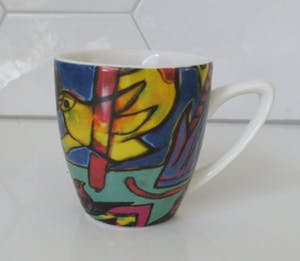 Corneille - Vier porseleinen onderzetters en een kopje kopen? Bied vanaf 28!