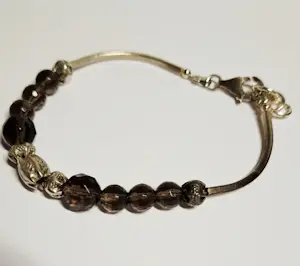 Nieuwe Armband van natuurlijke facetgeslepen Rookkwarts kopen? Bied vanaf 70!