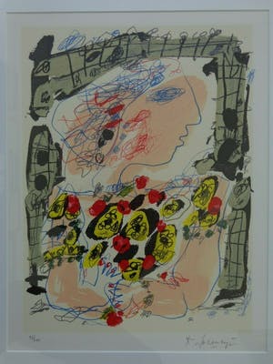 Kees Salentijn - VESTIDOS V / KLEURZEEFDRUK / 66x51cm / KADER / SIG / 2012 kopen? Bied vanaf 60!