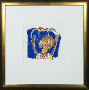 Toyin Loye - Zeefdruk, Zonder titel - Ingelijst kopen? Bied vanaf 30!