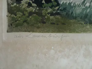 Karl Schwetz - Gerahmte Lithographie, Bäume am Wasser - 1930 kopen? Bied vanaf 1!