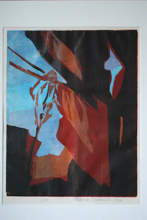 Frank Dekkers - (Berg)landschap - grote houtsnede - nr. 1 uit slechts 10 ex. - kopen? Bied vanaf 75!