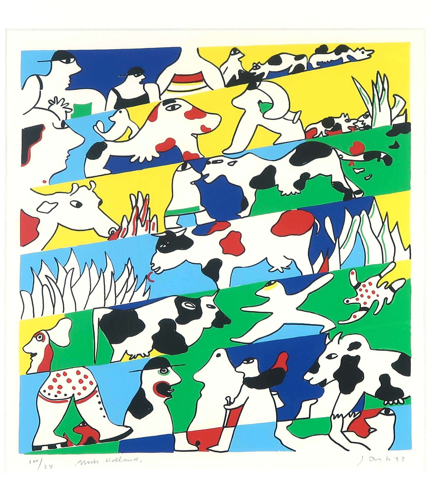 Jan Snoeck - Zeefdruk, Miss Holland - Ingelijst kopen? Bied vanaf 40!