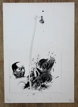 Willem Snitker - 2 litho's + uitnodiging galerie + handgeschreven brief (12 1/2 huwelijk) kopen? Bied vanaf 49!