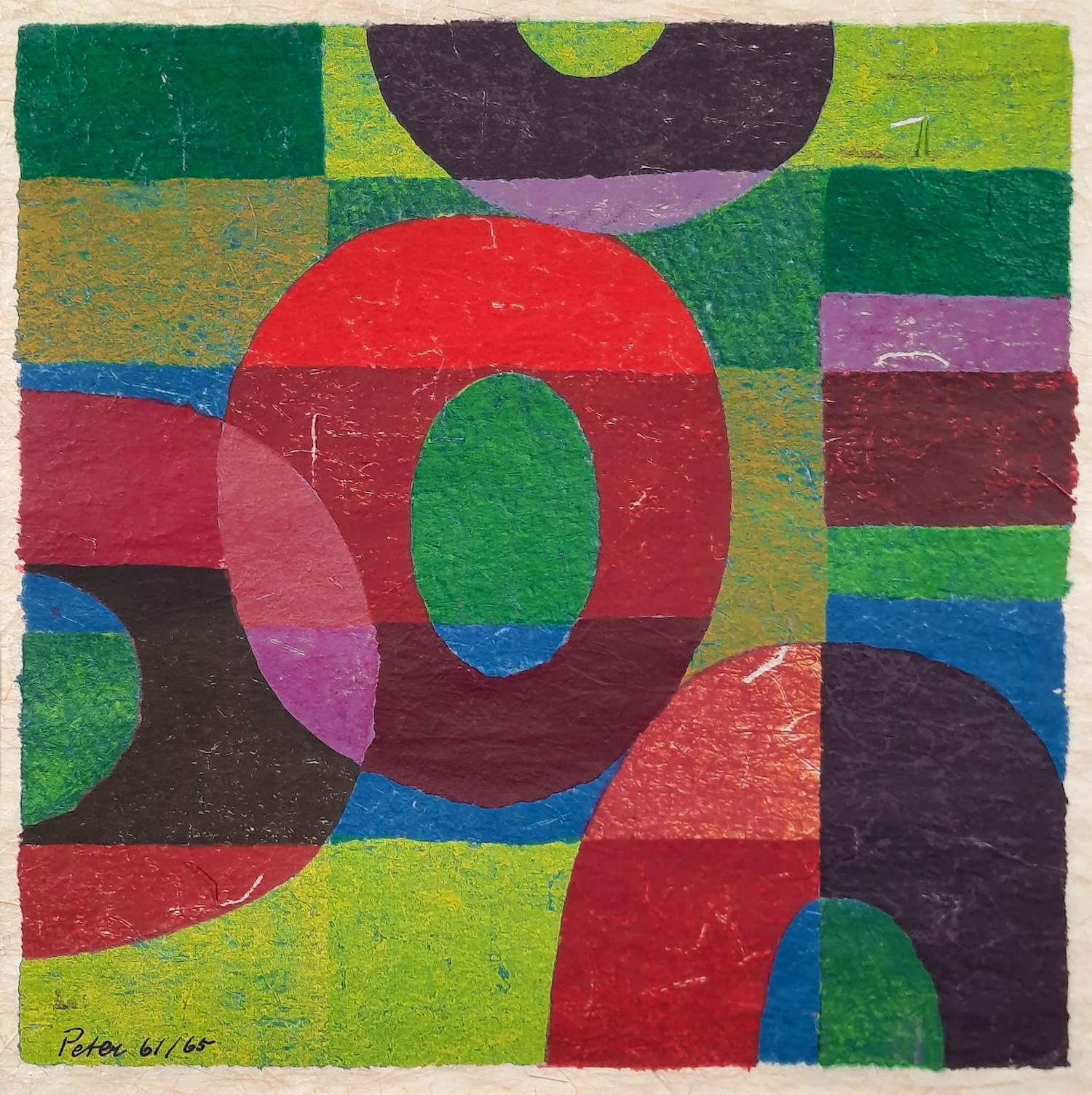 Geni Peter - zeefdruk - Abstract 61 - 1965 - 25768 kopen? Bied vanaf 65!