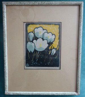 Arie Zonneveld - Kleuren houtdruk - Crocussen- 1935 kopen? Bied vanaf 200!