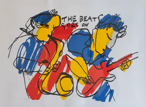 Herman Brood - The Beat Goes On - handgesigneerd - ingelijst - 230 ex. kopen? Bied vanaf 1!