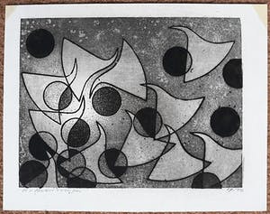 Harry van Kruiningen - Compositie, aquatint ets kopen? Bied vanaf 50!
