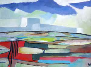 Philip Vencken - Olieverf op doek, The Burren (Ierland) verkocht voor € 100!