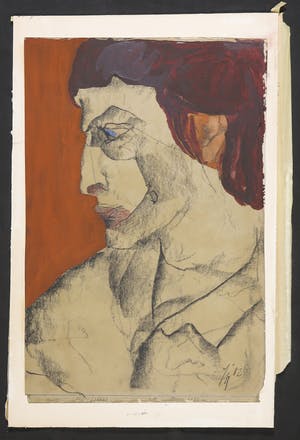 Jan Willem Maronier - Gemengde techniek op papier, Portret kopen? Bied vanaf 1!