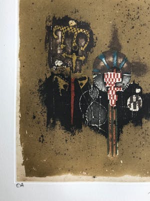 Johnny Friedlaender - Prachtige kleurenets - Gesigneerd - Epreuve D'artiste kopen? Bied vanaf 135!