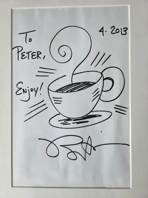 Romero Britto - Originele schets handgesigneerd kopen? Bied vanaf 109!