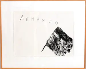 Armando - Ingelijste litho: Fähne - 1986(groot werk!) kopen? Bied vanaf 495!