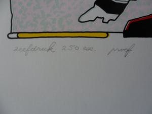 Huibert van Dorp - Zeefdruk, titel, "Bizz". kopen? Bied vanaf 20!