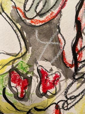 Jan Sierhuis - Acryl/Krijt op geschept papier kopen? Bied vanaf 1!