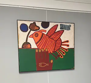 Corneille - Ingelijste zeefdruk op doek Oiseau Libre - Cobra - EA 9/13 kopen? Bied vanaf 800!