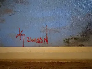 Klaas Zwaan - Dorpsgezicht met kerk op voorgrond kopen? Bied vanaf 575!