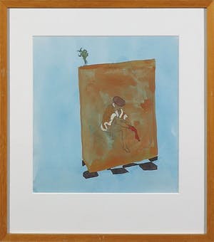 Karin Bos - Gouache, Zonder titel - Ingelijst kopen? Bied vanaf 35!