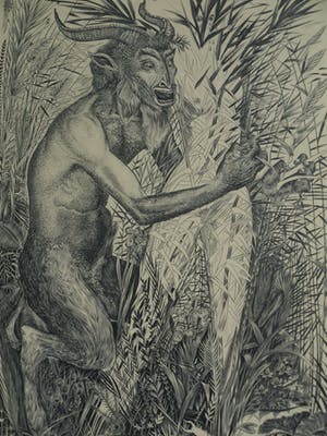 Erik Thorn Leeson - Ingelijste gravure , Pan & Syrinx – 1952 : Prix de Rome Grafische Kunst kopen? Bied vanaf 75!