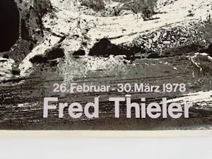 Fred Thieler - Andruck Exemplar Original Litho für Ausstellung 1978 - sehr rar Informel Unikat? kopen? Bied vanaf 220!