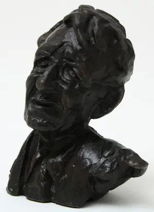 Bernadette Leijdekkers - Bronzen sculptuur: 'Simon Carmiggelt' - 1999 kopen? Bied vanaf 175!