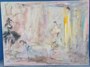 Alexander Wecker-Bergheim - "Tänzerinnen" - original Gemälde, signiert, aus Nachlass des Künstlers kopen? Bied vanaf 250!