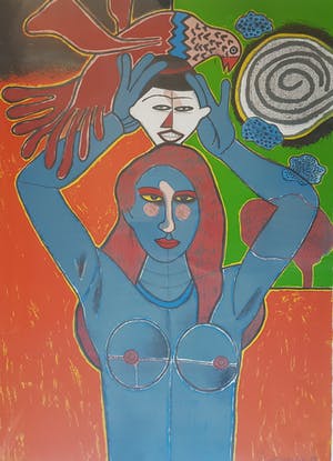 Corneille - zeefdruk 72/120, gesigneerd en '88 kopen? Bied vanaf 475!