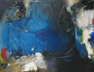 Ger Lataster - Gemengde techniek en impasto op doek, De storm - Ingelijst (Zeer groot) kopen? Bied vanaf 2000!
