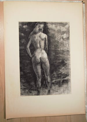 Jan van der Veer - Houdskool Tekening Van Naakte Vrouw kopen? Bied vanaf 20!