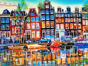 Elena Polyakova - Magnolia bloeit in Amsterdam verkocht voor € 85!