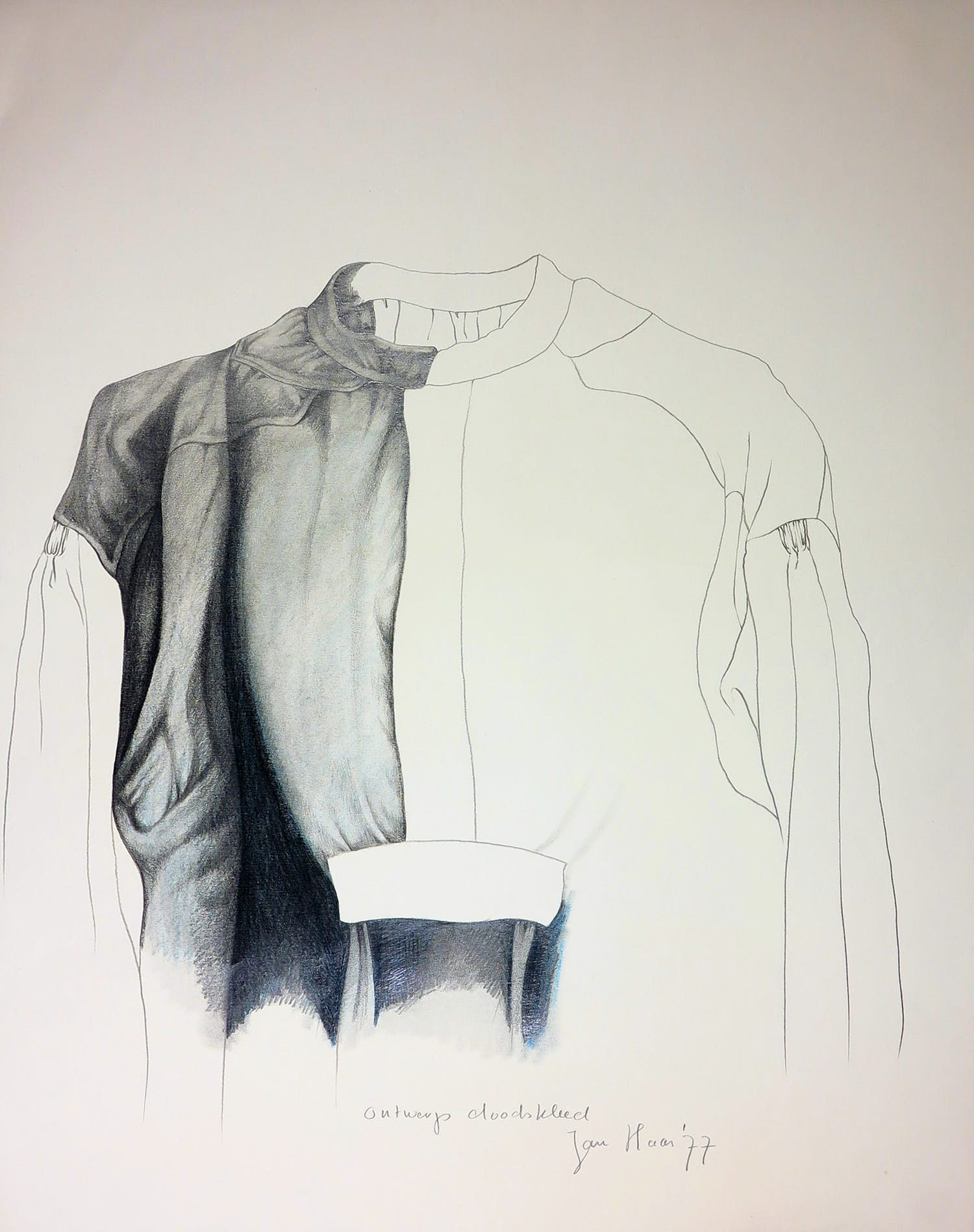 Jan Haas - Potloodtekening, Ontwerp doodskleed kopen? Bied vanaf 1!