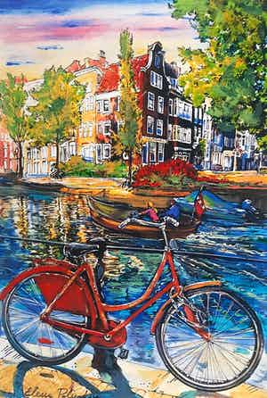 Elena Polyakova - Red bike in Amsterdam verkocht voor € 45!