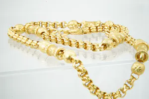 Lang en zwaar (100+gr) 22krt geel-gouden halssierraad - herenmodel kopen? Bied vanaf 3760!