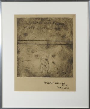 Hannes van Es - Ets, Teruggang door middel van geestverruiming - Ingelijst kopen? Bied vanaf 35!