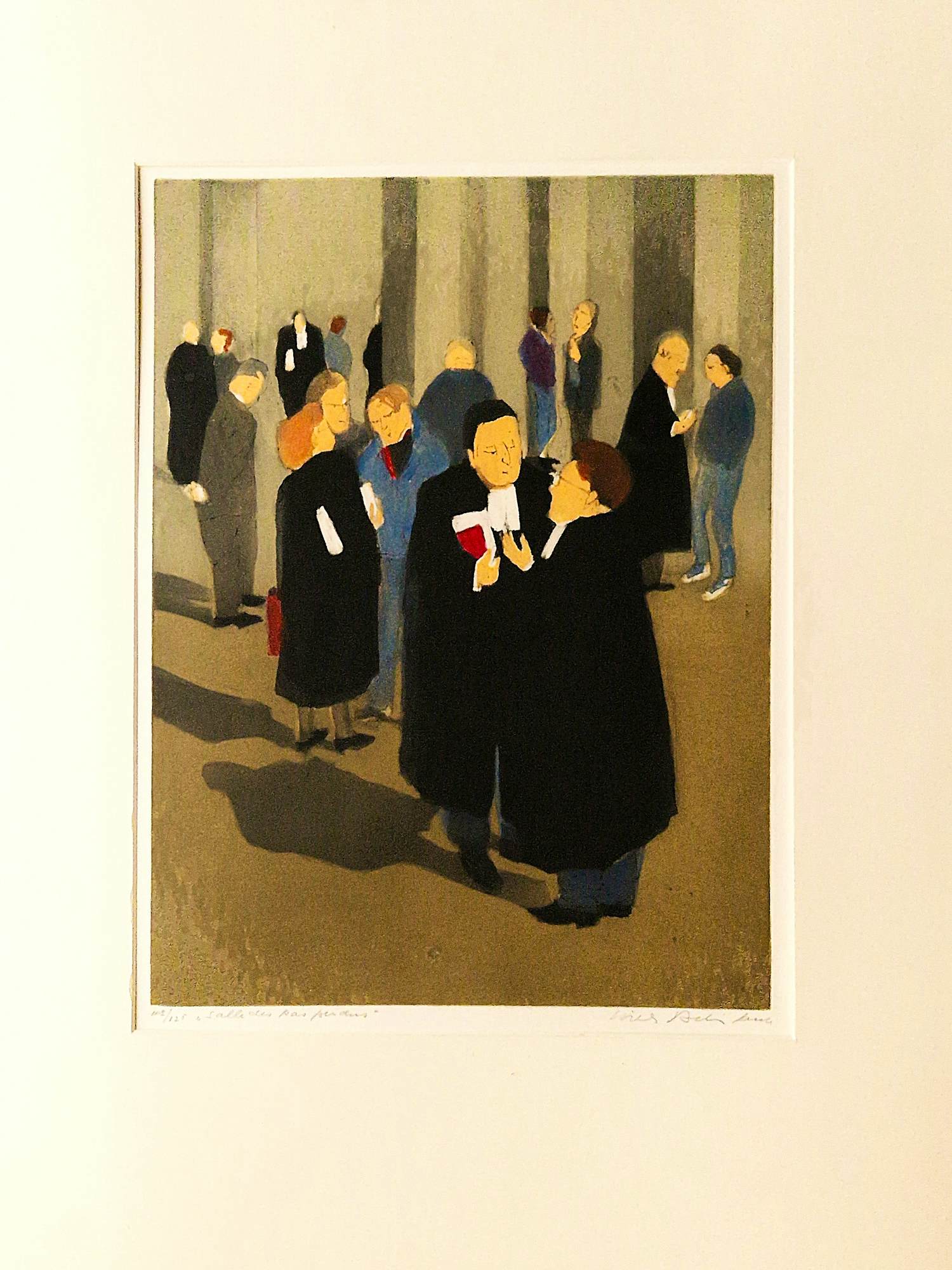 Willy Belinfante - Grote kleuren ets "salle des pas perdus / paleis van justitie" - bep. oplage kopen? Bied vanaf 58!