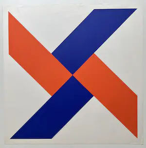 Jaap Hoffmann - handgesigneerde kleurenzeefdruk | 'zonder titel' | 1973 kopen? Bied vanaf 1!