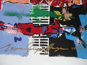 Espen Hagen - Gr Zeefdruk (50x135 cm) GOING TO WORK Hand gesigneerd kopen? Bied vanaf 50!