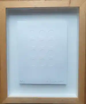 Jan Henderikse - Zero - Blinddruk van centen - 72/100 - 2013 - in fraaie baklijst verkauft für € 200!