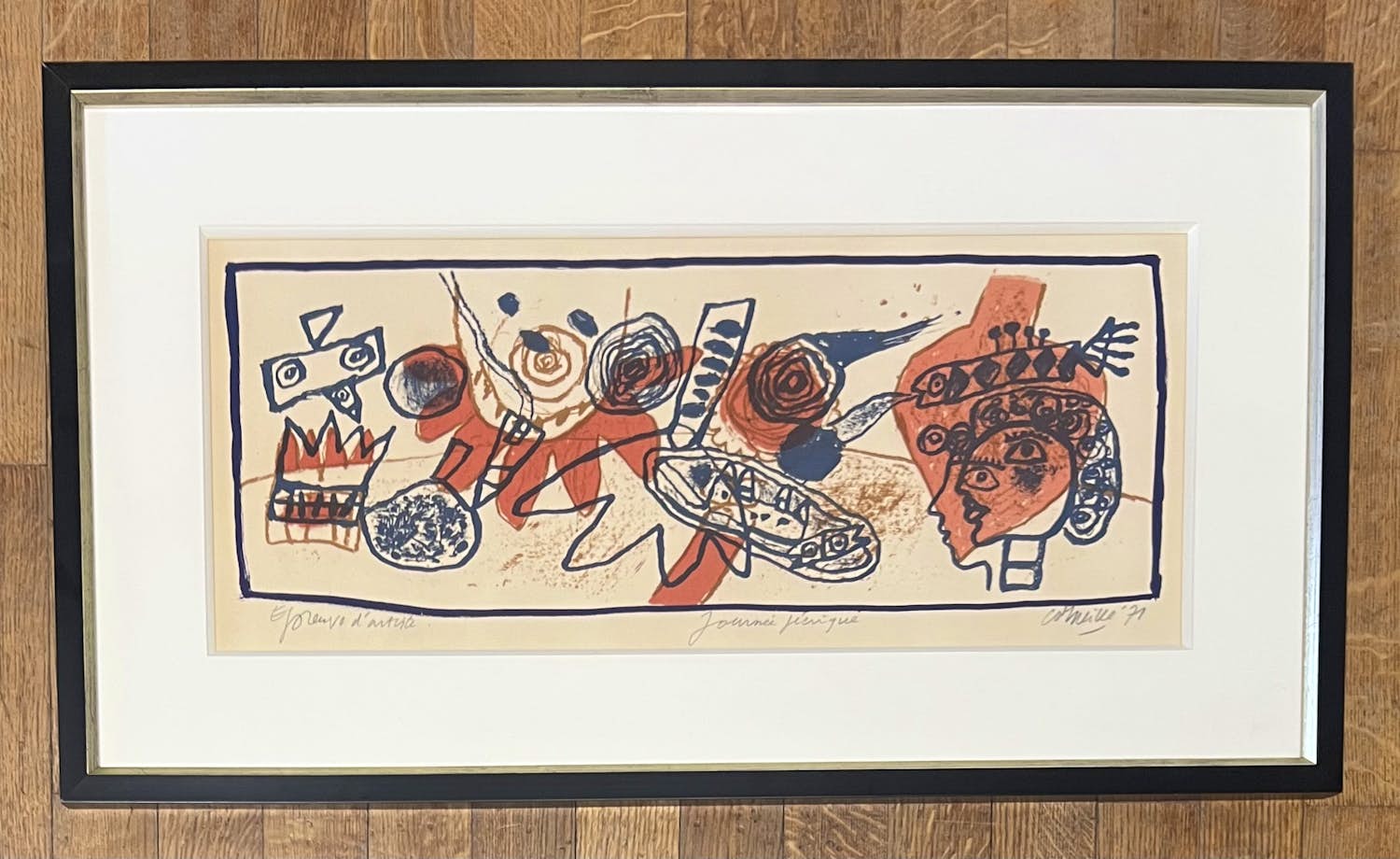 AcheterCorneille - Antieke ingelijste litho, Journée Féérique / Feeric Day, 1971? Enchérissez de 1200!