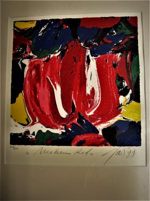 JAS - Atelier le Bateau -Handgesigneerd Expressionistisch Litho "Mokum Red" kopen? Bied vanaf 10!